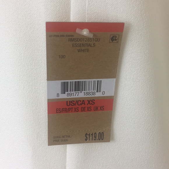 NWT Rachel Roy Winter White Dress w/ Pockets XS - Picture 8 of 8